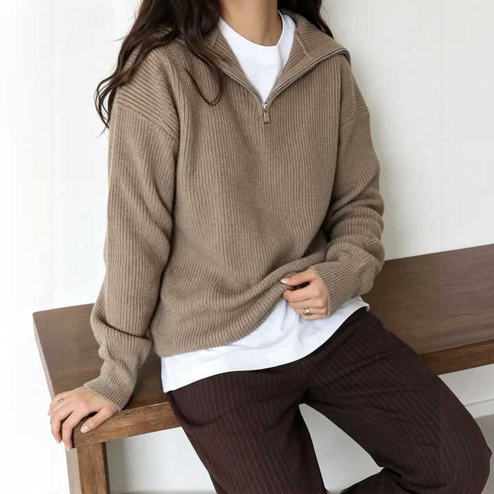 Taupe Rib Knit