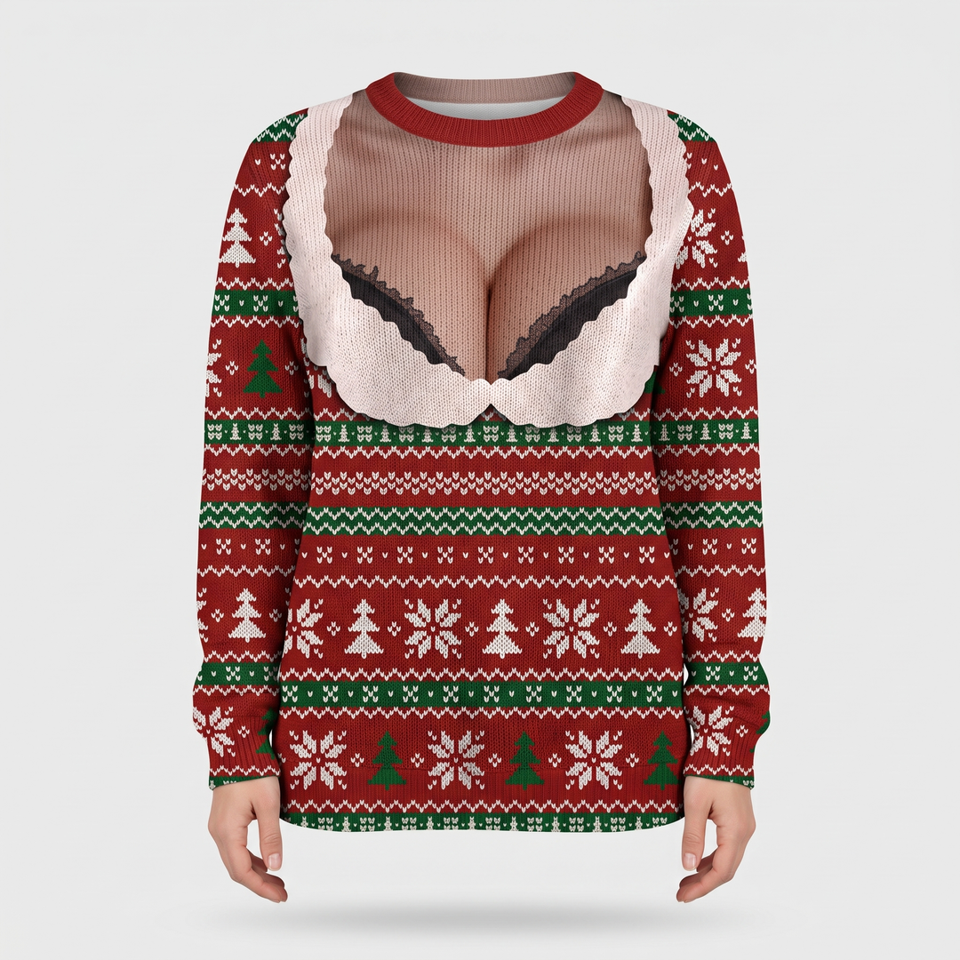 Red Fair Isle Bust