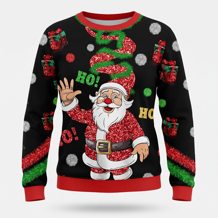 Black Sparkle Santa