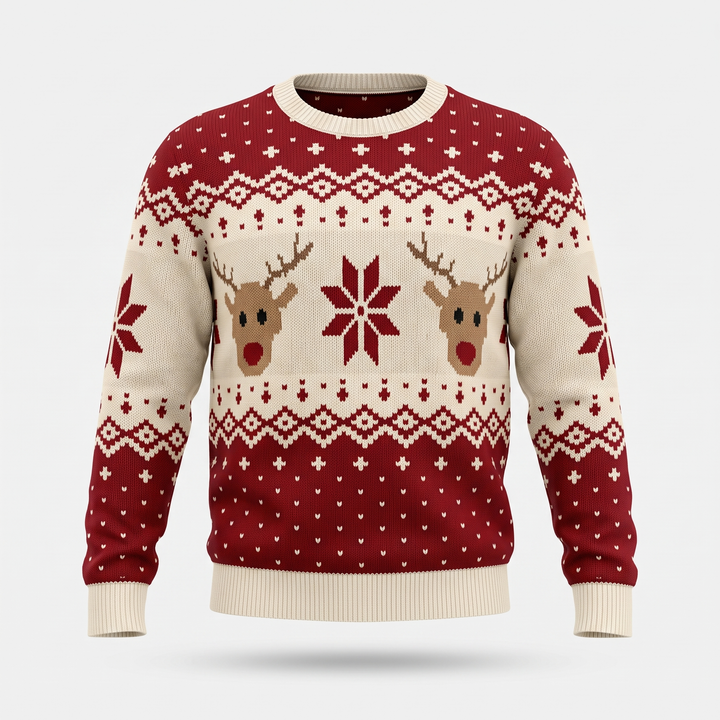 Wine Reindeer Fair Isle