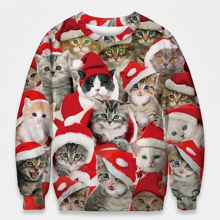 Red Santa Kitten Collage
