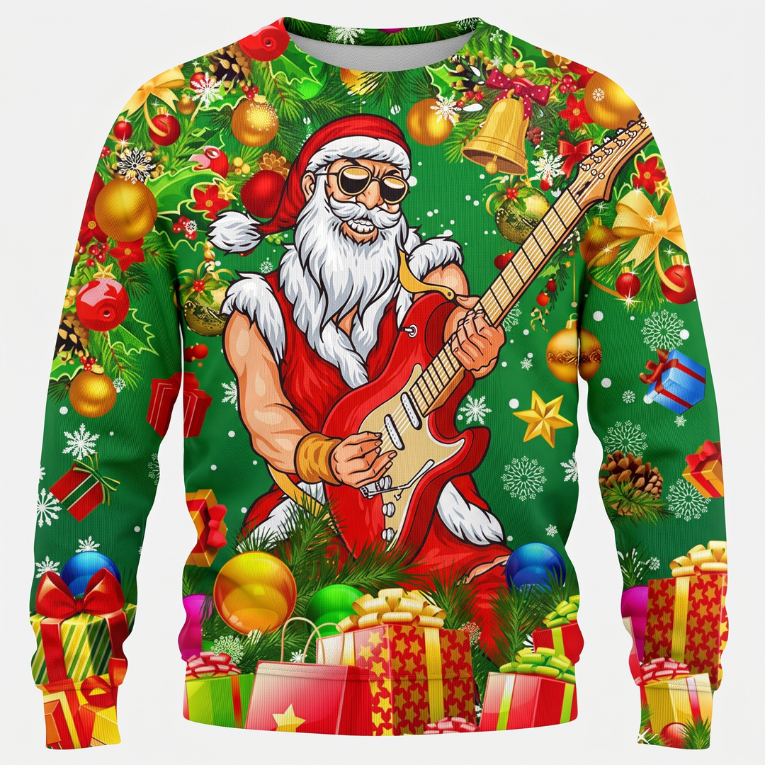 Green Santa Guitar