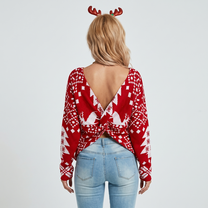 Red Snowflake Knit