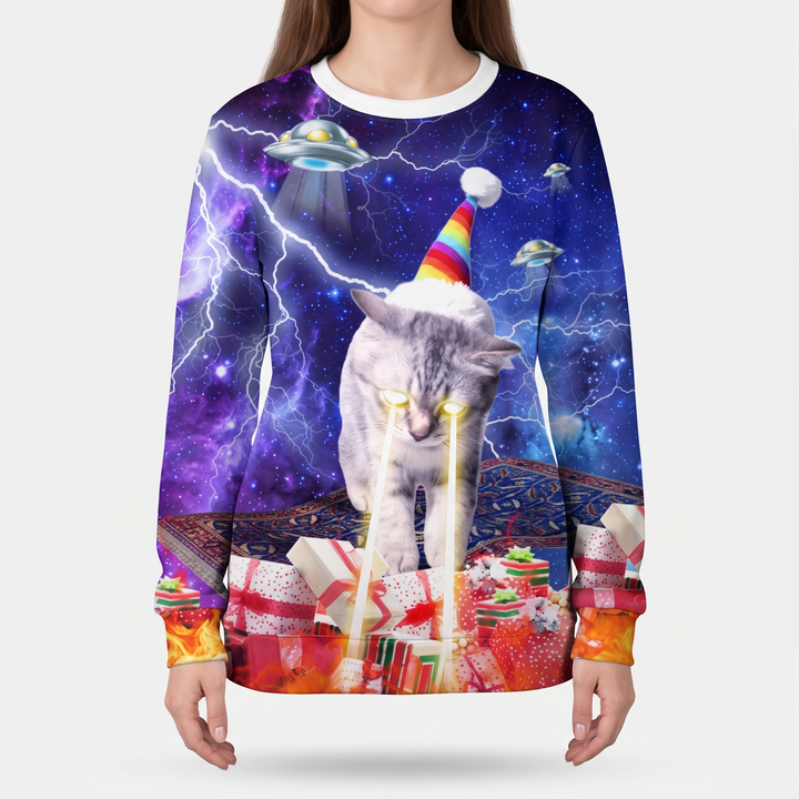 Purple Galaxy Lightning Cat