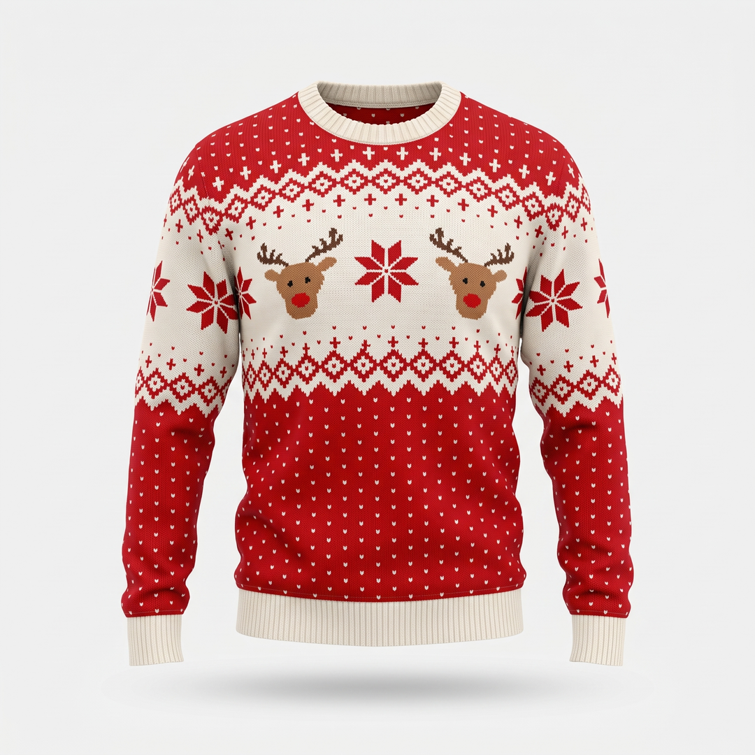 Red Reindeer Fair Isle