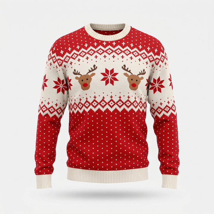 Red Reindeer Fair Isle