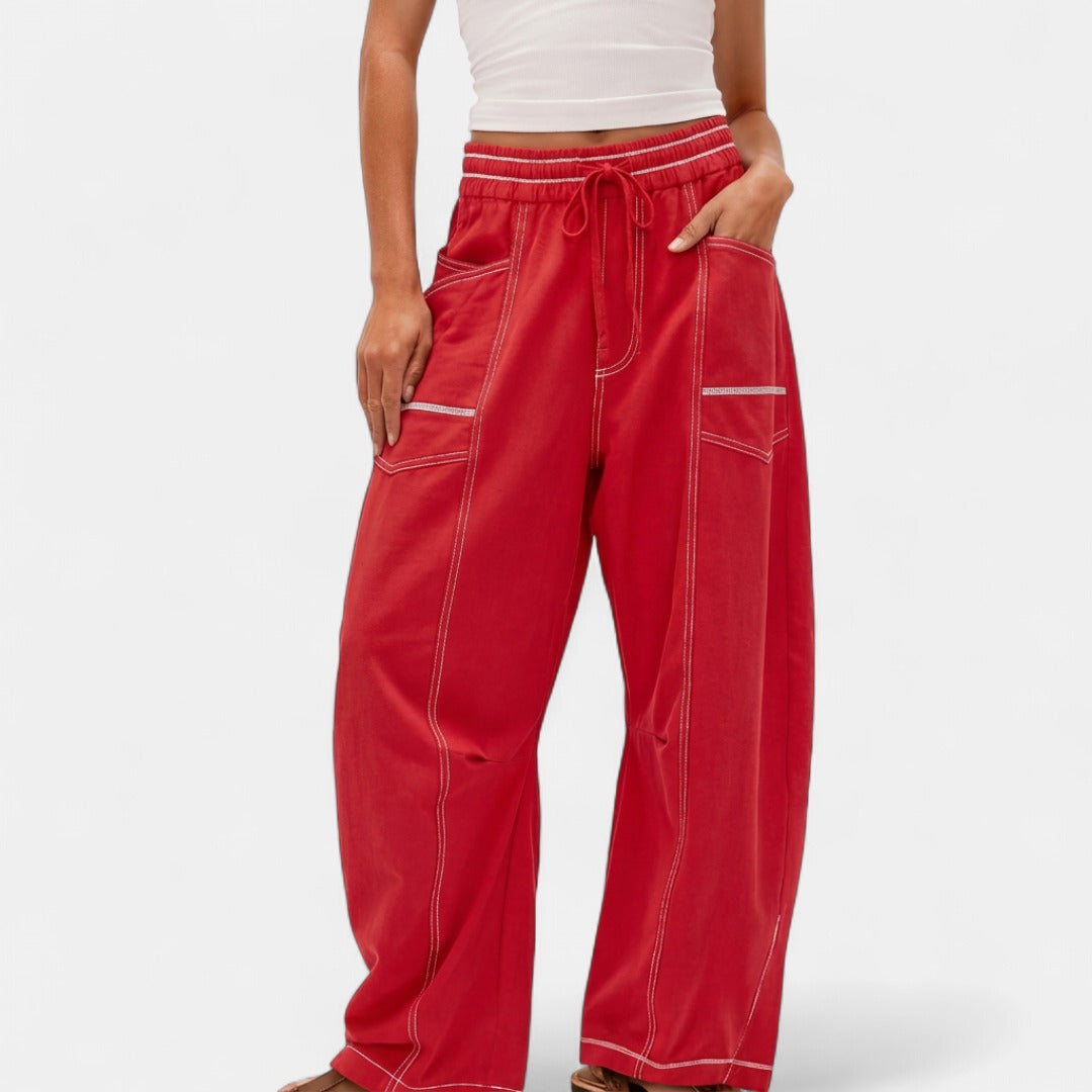 RYZA | Baggy Wide Leg Joggers with Cozy Fleece Lining