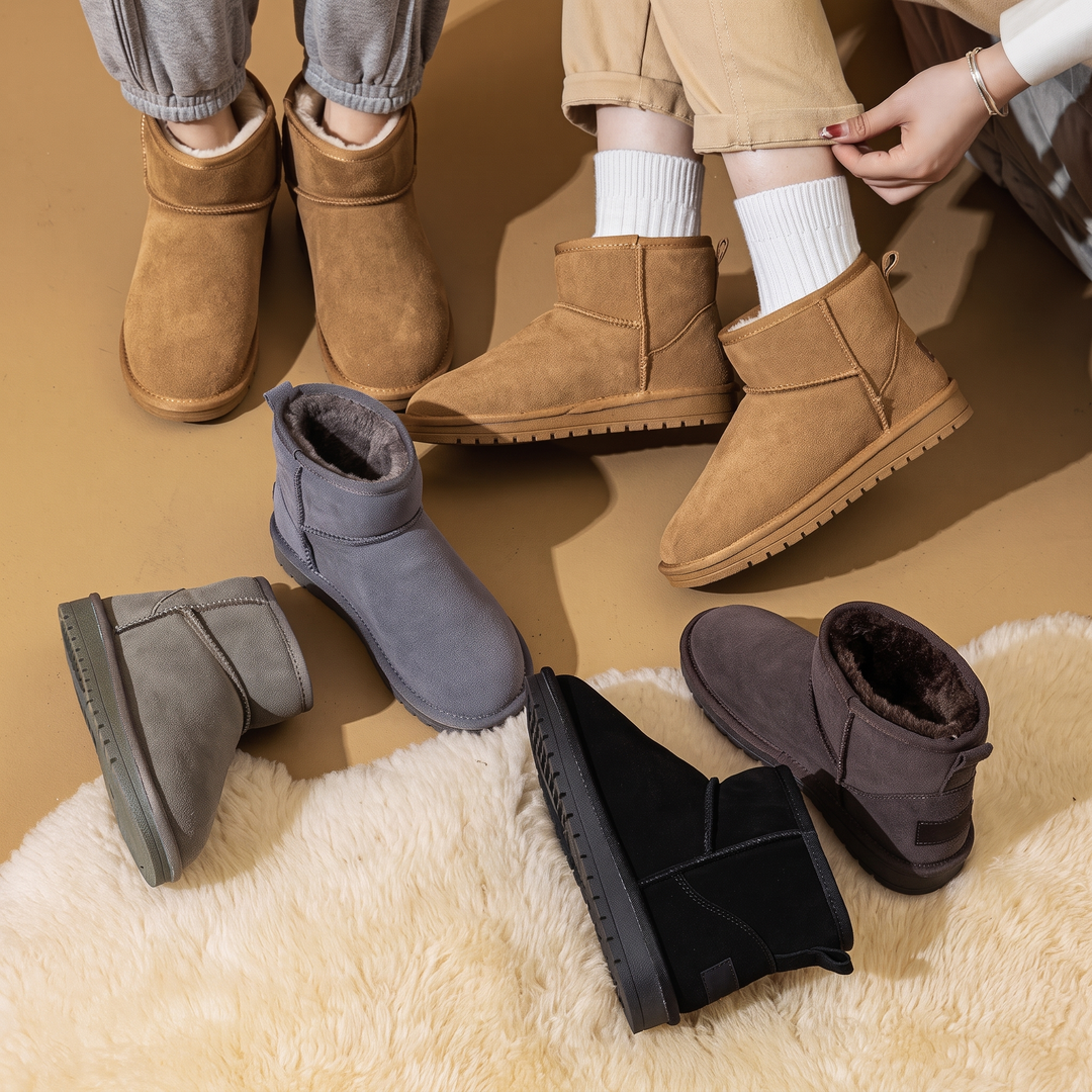 Women's Snow Comfortable Winter Boots, Fur Fuzzy Platform Ankle